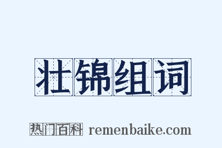 壮锦组词是什么意思的图片